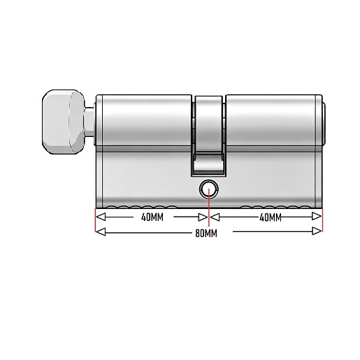 CBKS1‑80 Euro Profile Privacy & Bathroom Cylinder