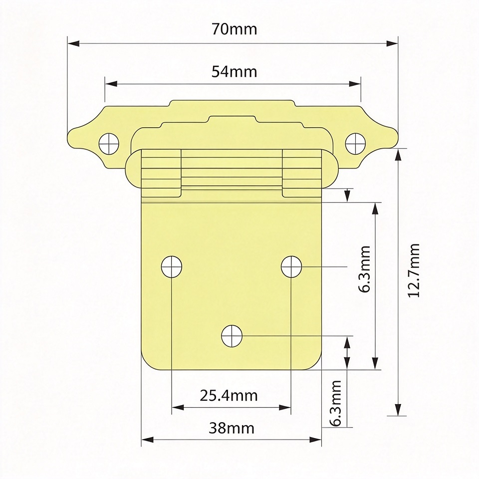 Decorative flush spring self closing cabinet hinge CH203, vintage decorative hinge for wooden cabinet doors, gauge 1.55mm & multiple finish options